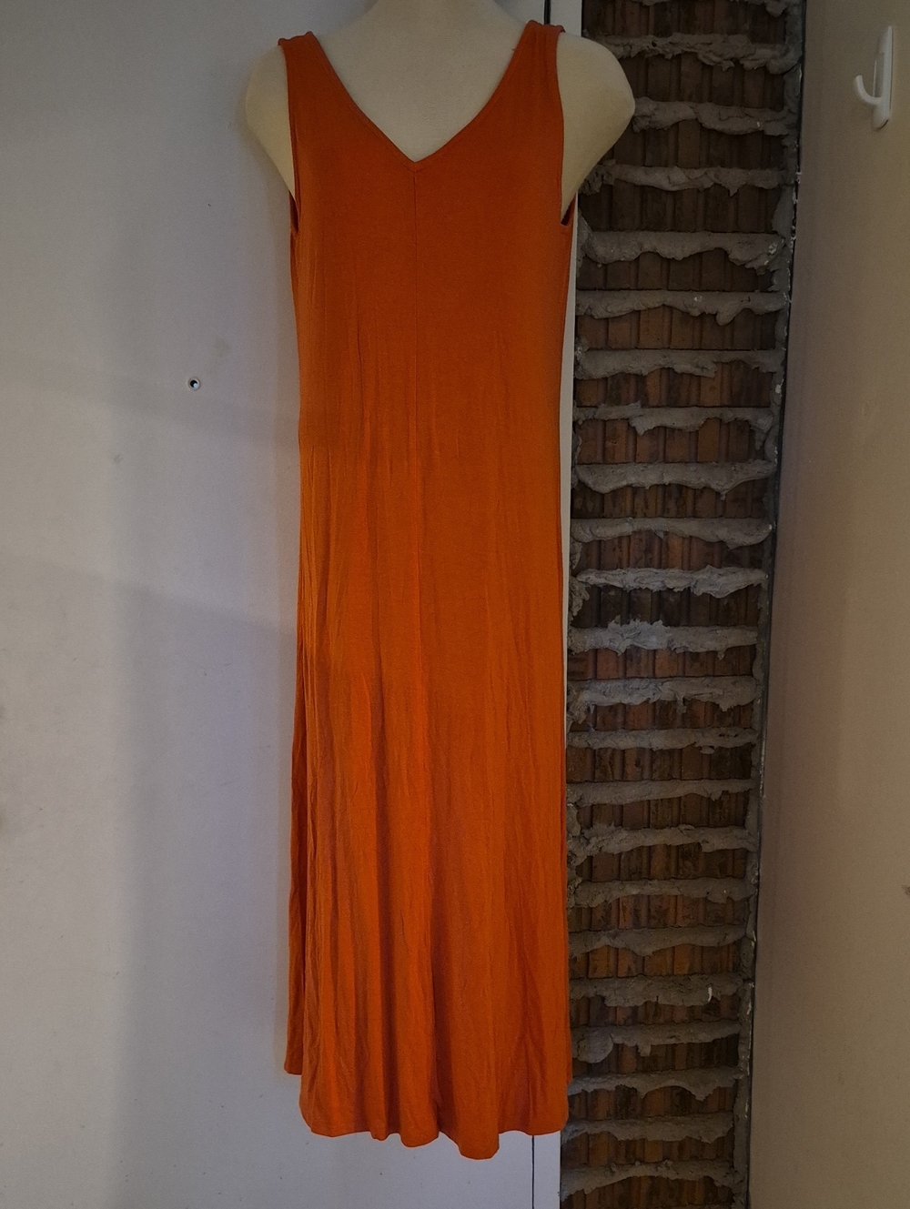Knix Burnt Orange Modal V-Neck Tank Maxi Dress Sixe XL
